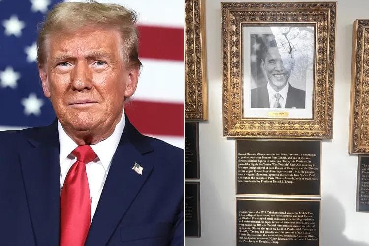 Трамп Цагаан ордоноороо дамжин өнгөрдөг “Walk of Fame”‑д Байдeн, Обамa‑г шүүмжлэсэн шинэ самбарууд байрлуулжээ